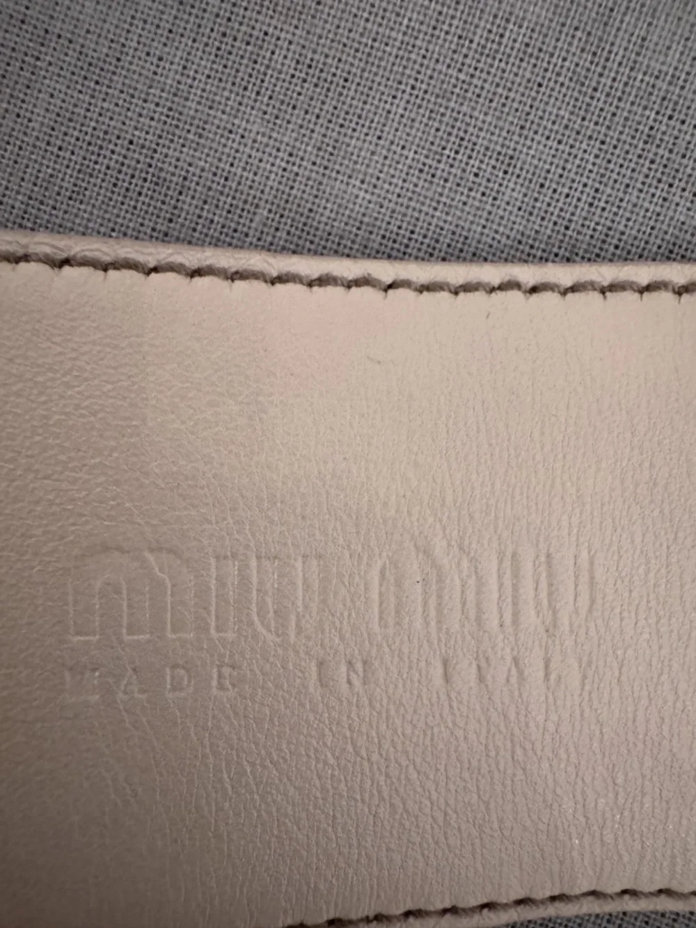 Miu Miu Blush Nude Crackled Leather Wide Belt Gold Buckle Made Italy